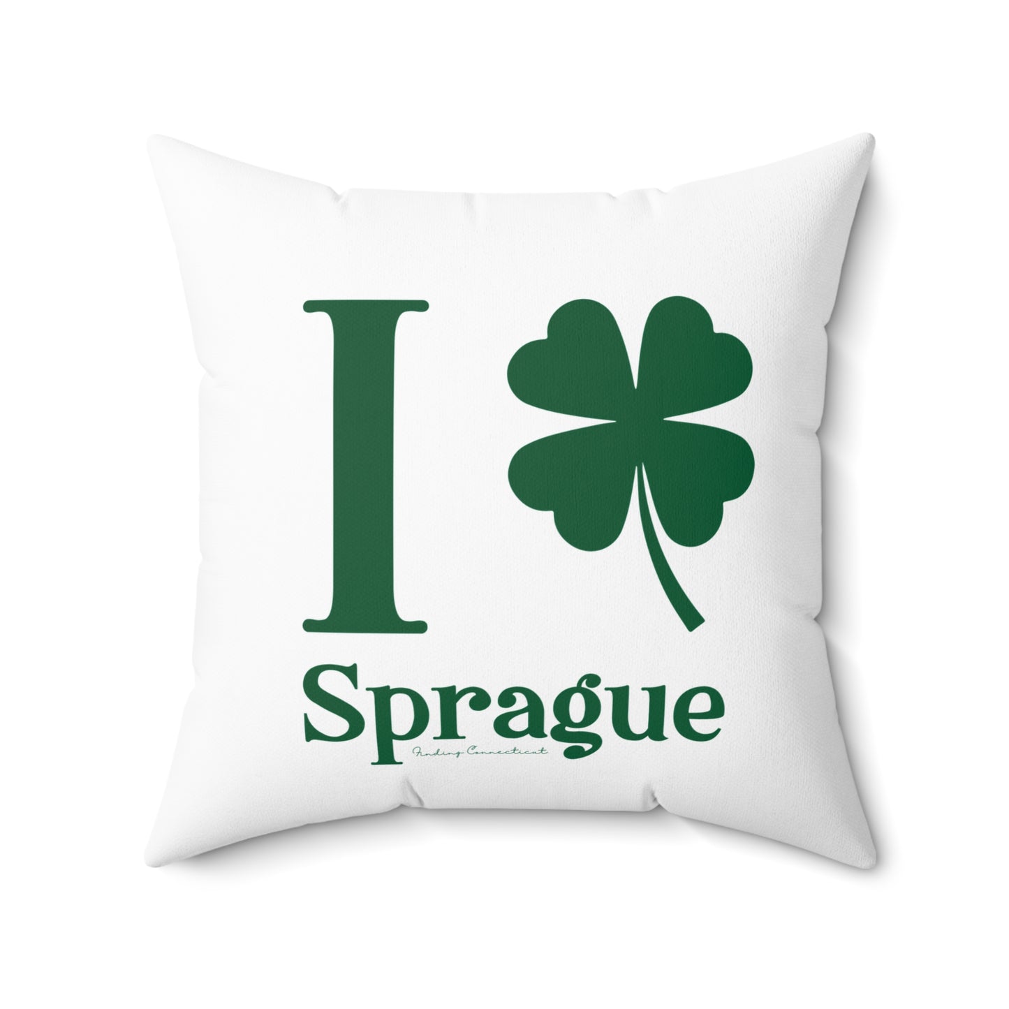 I Clover Sprague Spun Polyester Square Pillow