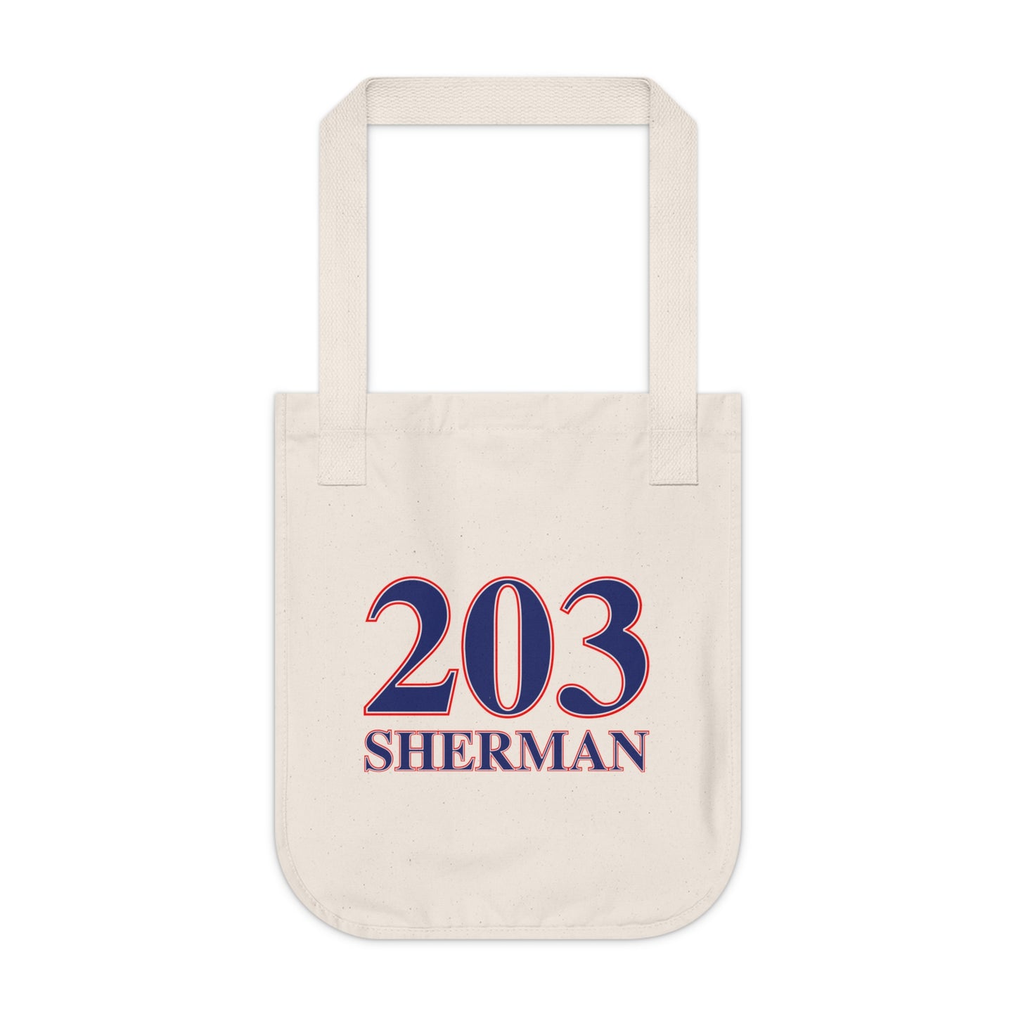 203 Sherman Red White & Blue Organic Canvas Tote Bag