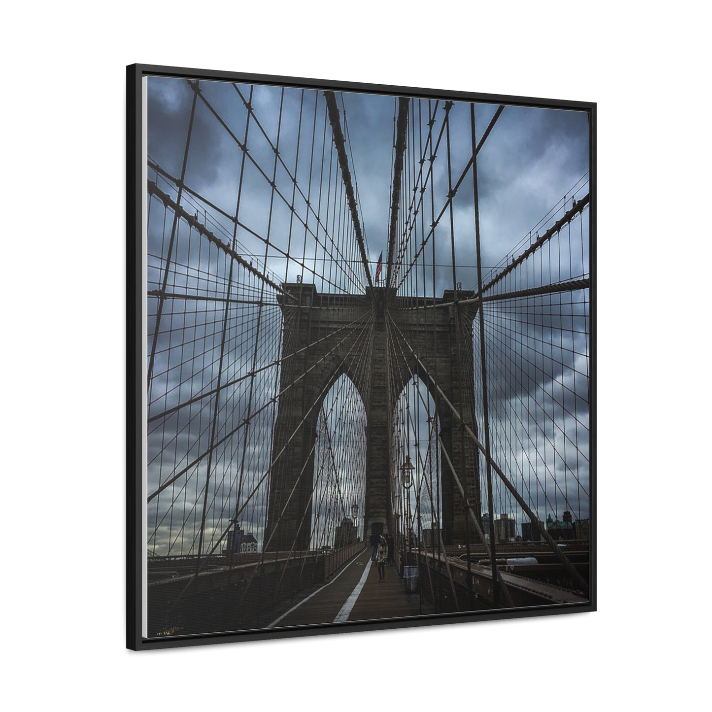 In the middle of the bridge Gallery Canvas Wraps, Square Frame