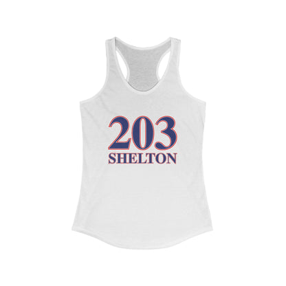 203 Shelton Red White & Blue Women's Ideal Racerback Tank Top