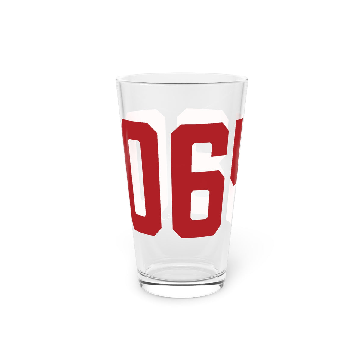 06480 Portland Connecticut Zip Code Pint Glass, 16oz
