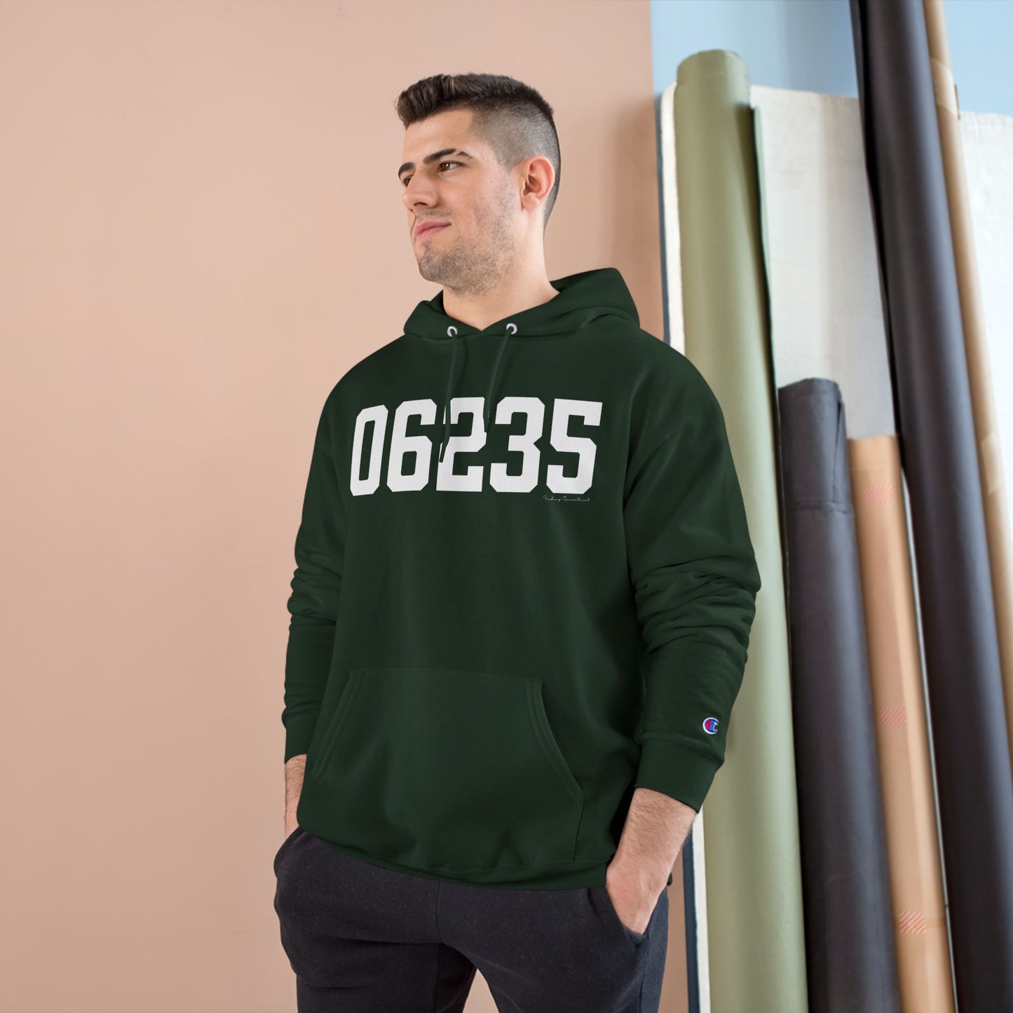 06235 Chaplin CT Zip Code Champion Hoodie