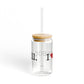 I Heart Sasco Hill. Glass Can with Straw and Lid, 16oz