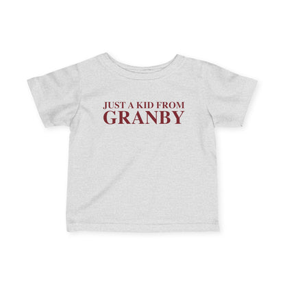Just a kid from Granby Infant Fine Jersey T-Shirt