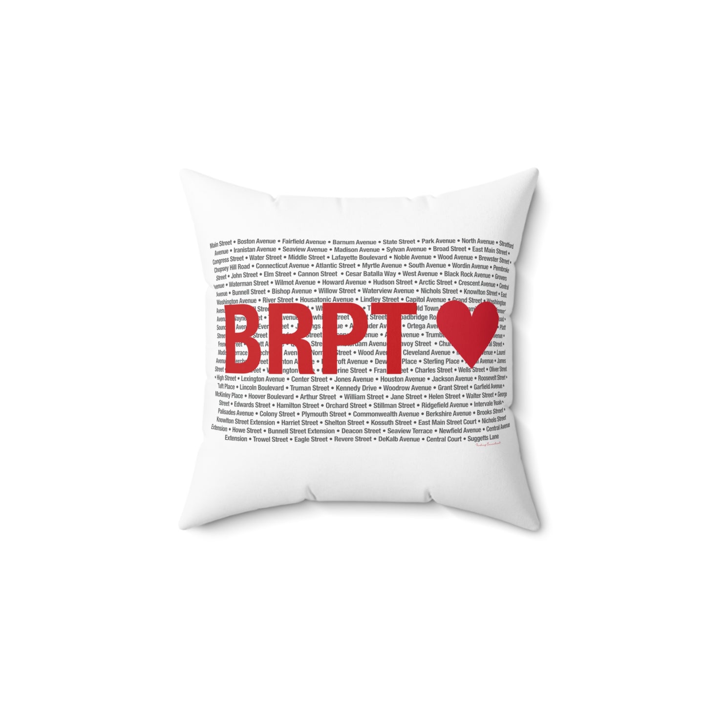 Bridgeport Love Spun Polyester Square Pillow