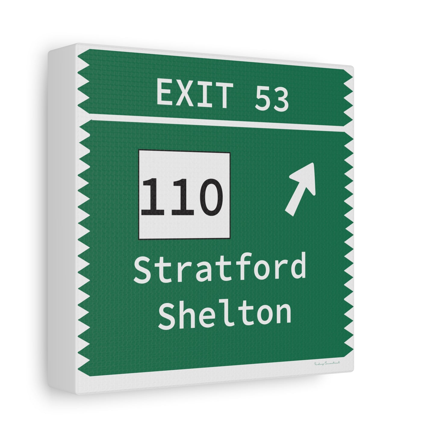 Vintage Merritt Parkway Exit 53 Sign Matte Canvas, Stretched, 1.25"