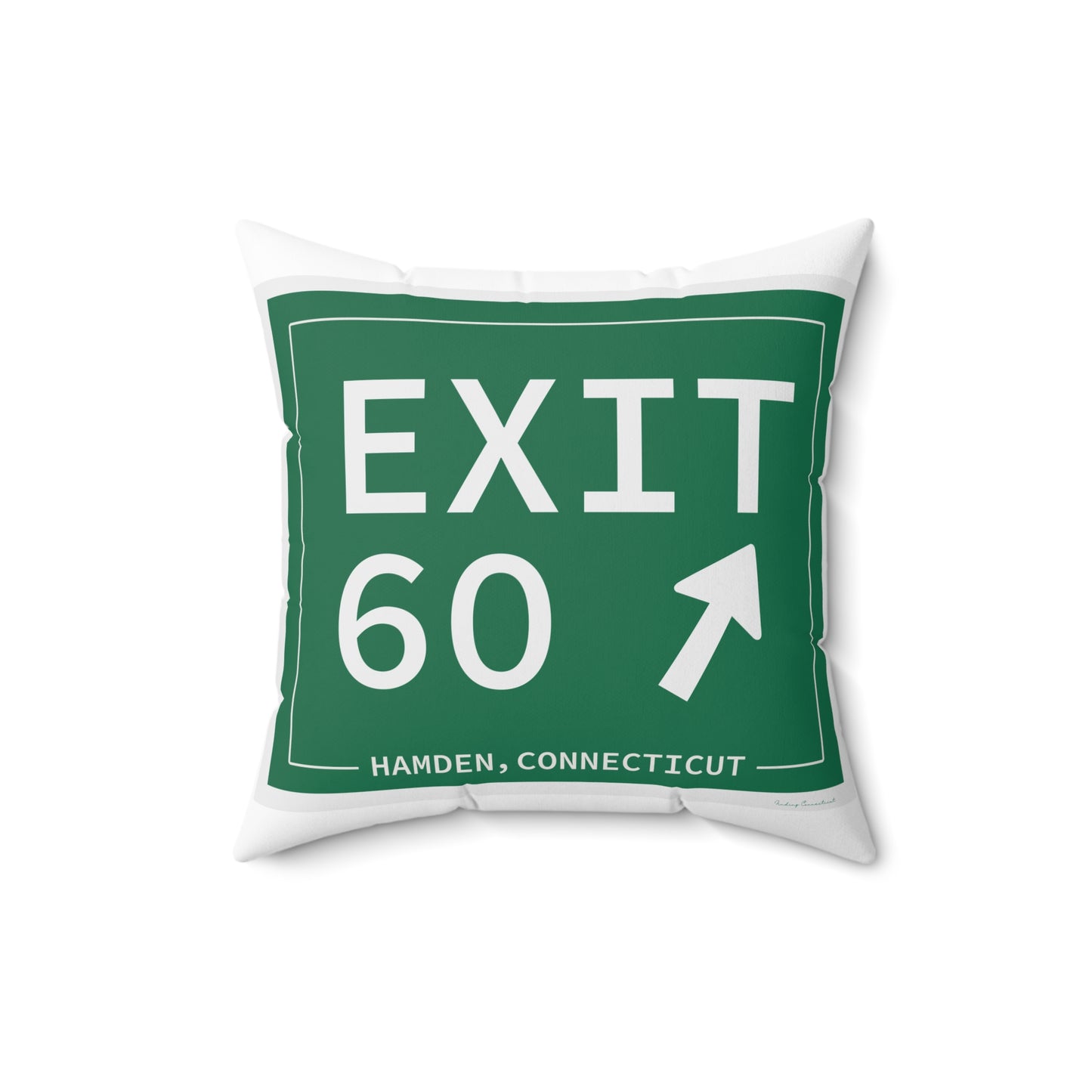 Vintage Exit 60 WCP Sign Spun Polyester Square Pillow