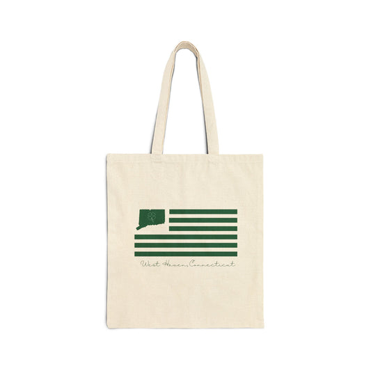 West Haven Connecticut St. Patrick’s Day Flag Cotton Canvas Tote Bag