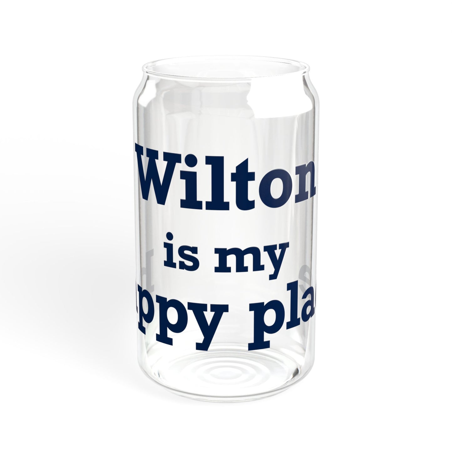 Wilton is my Happy Place Sipper Glass, 16oz