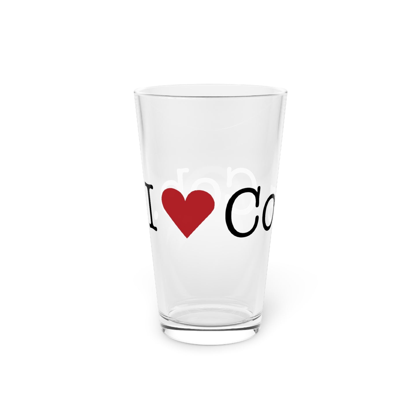 I Heart Cos Cob. Pint Glass, 16oz