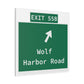 Vintage WCP Exit 55B Sign Matte Canvas, Stretched, 1.25"