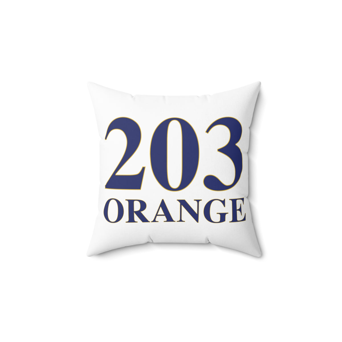 203 Orange Polyester Square Pillow