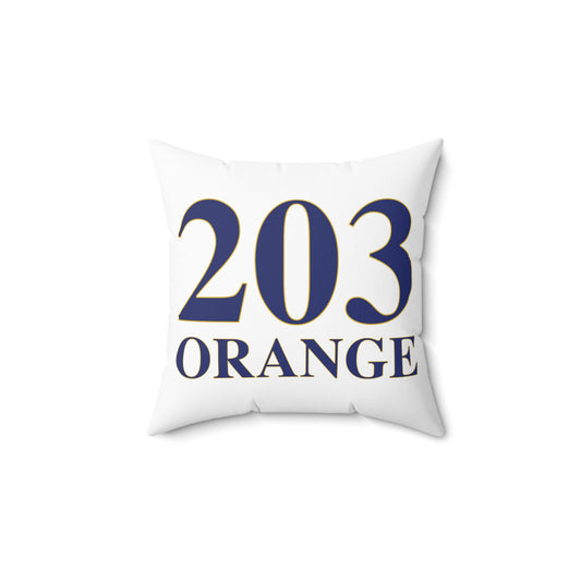 203 Orange Polyester Square Pillow