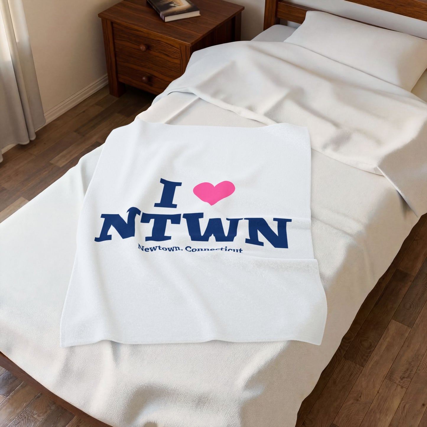 I Heart NTWN Velveteen Plush Blanket