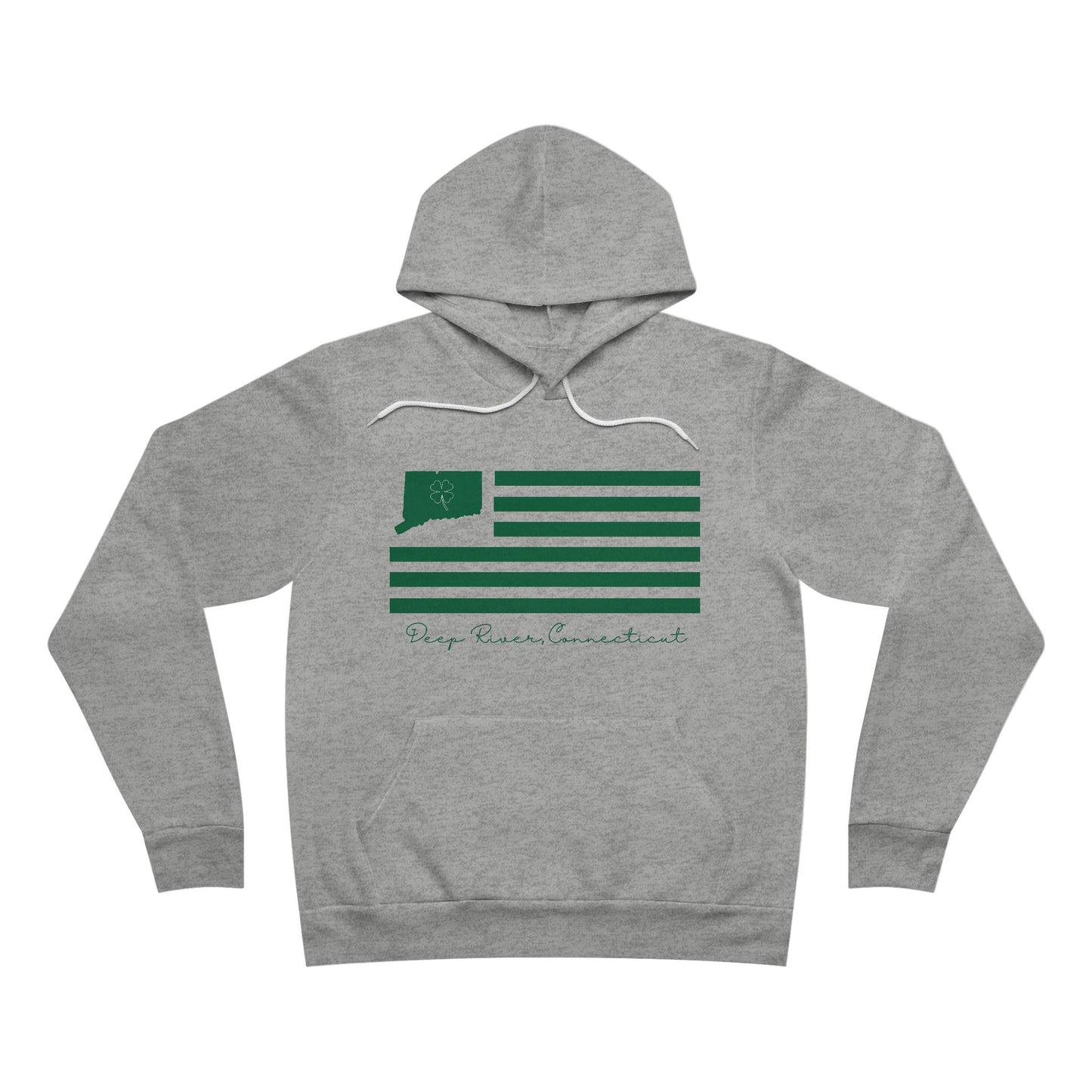 Deep River Connecticut St. Patrick’s Day Flag Unisex Sponge Fleece Pullover Hoodie