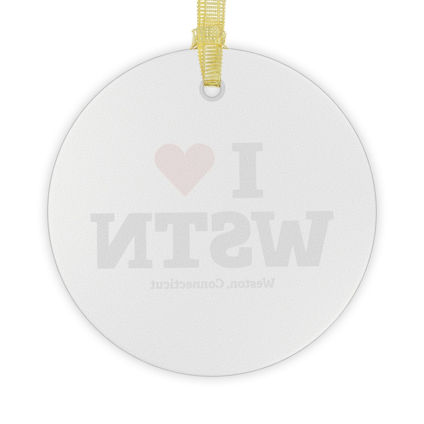 I Heart WSTN Glass Ornaments
