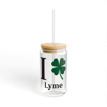 I Clover Lyme  Sipper Glass, 16oz