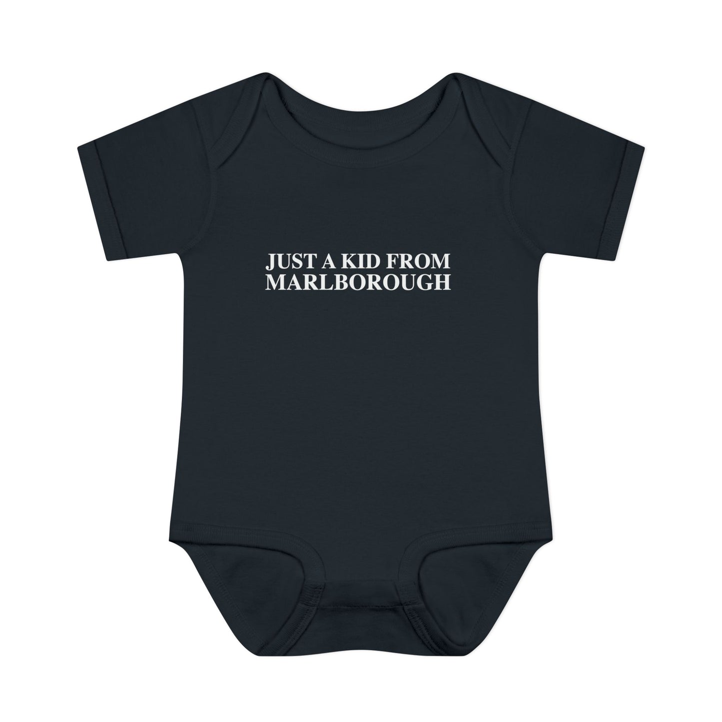 Just a kid from Marlborough Infant Baby Rib Bodysuit