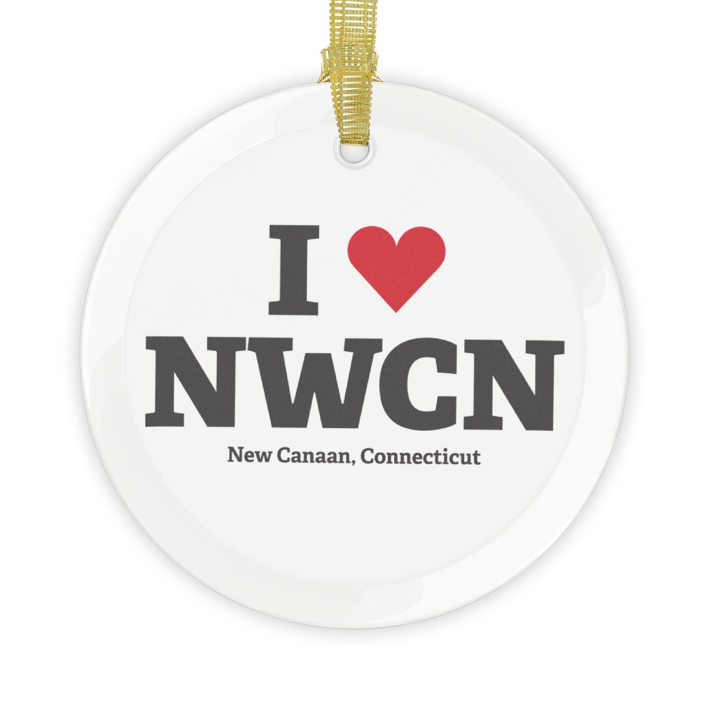 I Heart NWCN Glass Ornaments