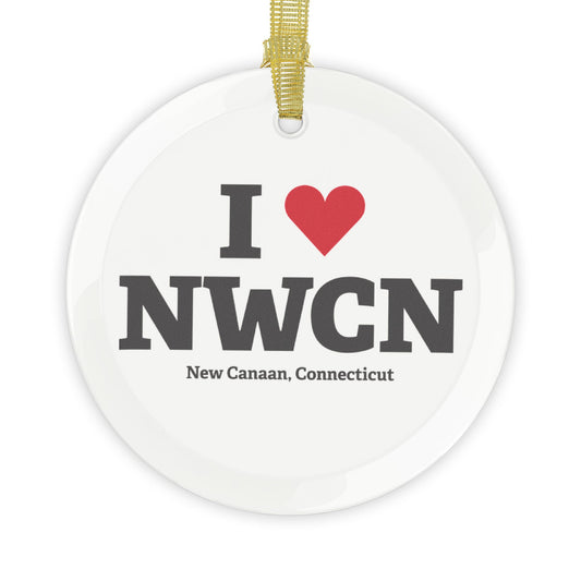 I Heart NWCN Glass Ornaments