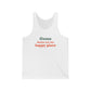 Goose Shows Are My Happy Place - Orange & Green Unisex Jersey Tank Top