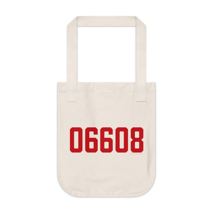 06608 Bridgeport Connecticut Zip Code Organic Canvas Tote Bag