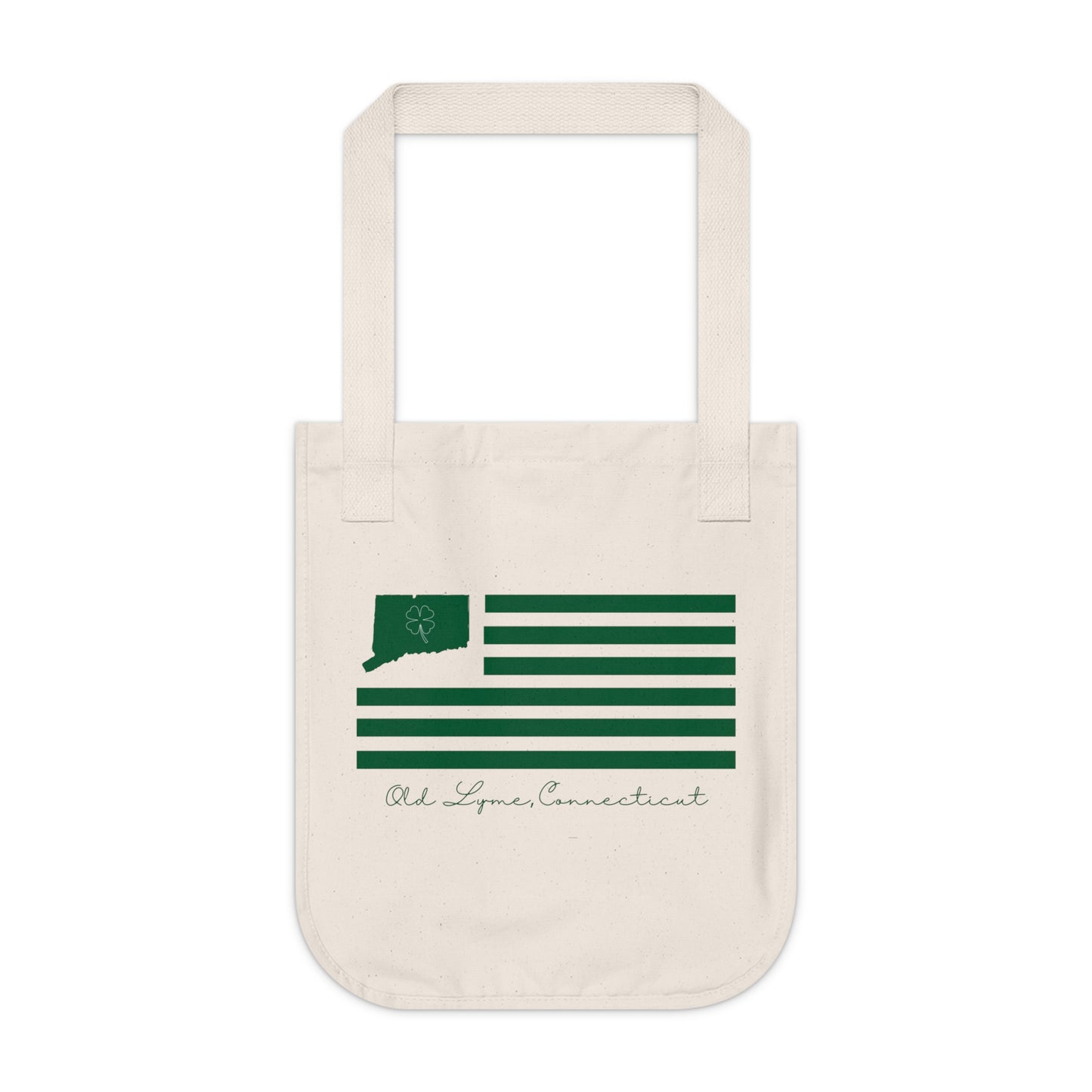 Old Lyme Connecticut St. Patrick’s Day Flag Organic Canvas Tote Bag