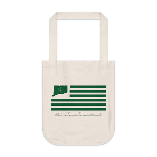 Old Lyme Connecticut St. Patrick’s Day Flag Organic Canvas Tote Bag