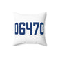 06470 Newtown Connecticut Zip Code Spun Polyester Square Pillow