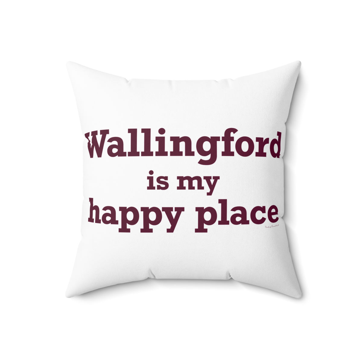 Wallingford is My Happy Place Polyester Square Pillow