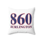 860 Burlington Red, White & Blue Spun Polyester Square Pillow