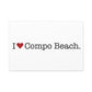 I Heart Compo Beach. Matte Canvas, Stretched, 1.25"