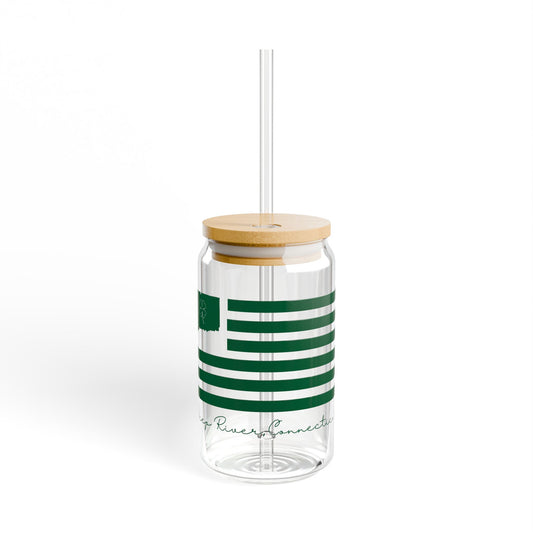 Deep River Connecticut St. Patrick’s Day Flag Sipper Glass, 16oz