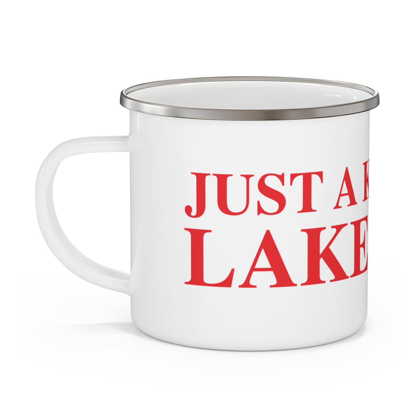 Just a kid from Lake Hills Enamel Camping Mug