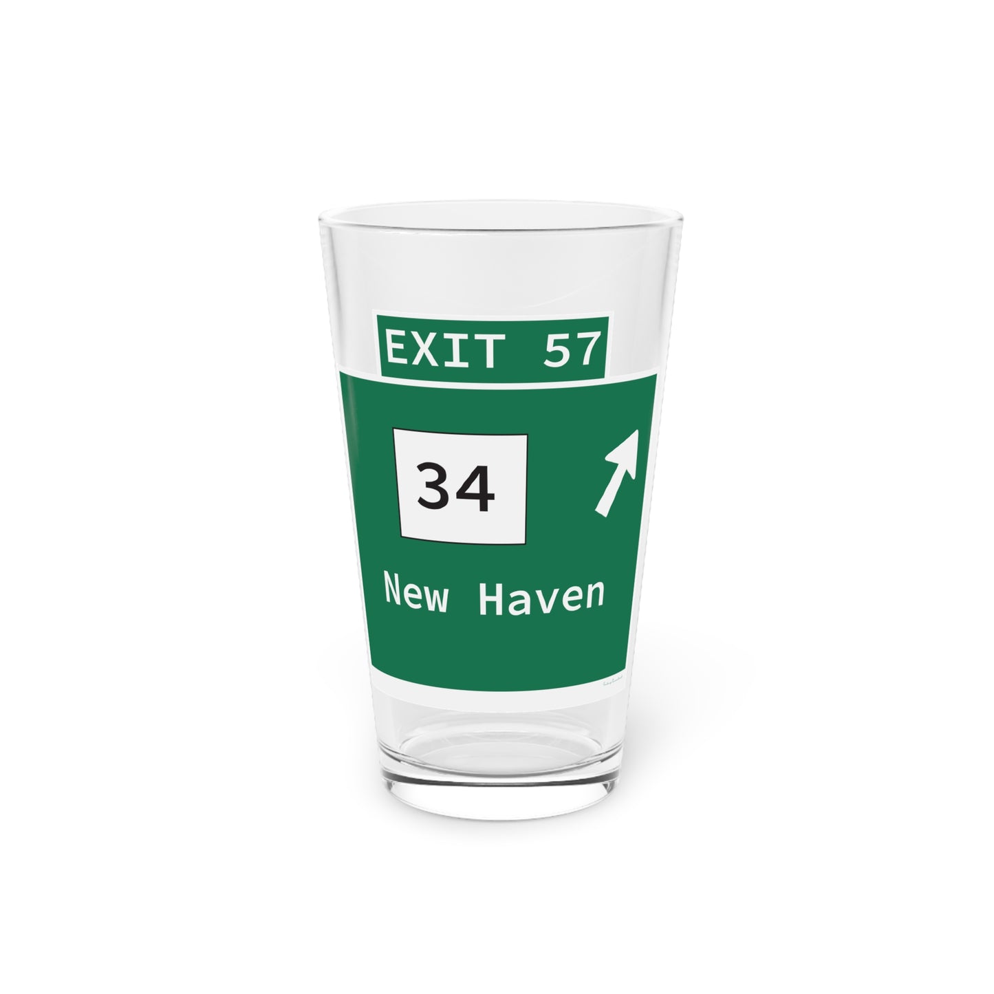 Vintage WCP Exit 57 Sign Pint Glass, 16oz