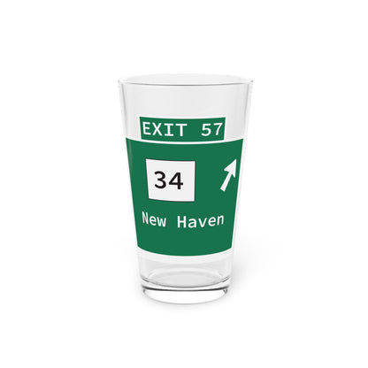 Vintage WCP Exit 57 Sign Pint Glass, 16oz
