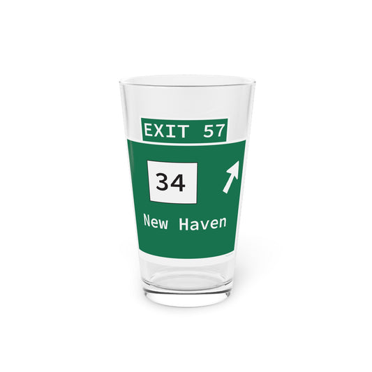 Vintage WCP Exit 57 Sign Pint Glass, 16oz