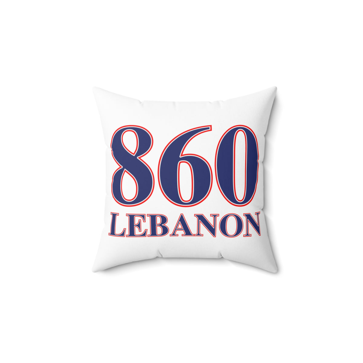 860 Lebanon Red, White & Blue Spun Polyester Square Pillow