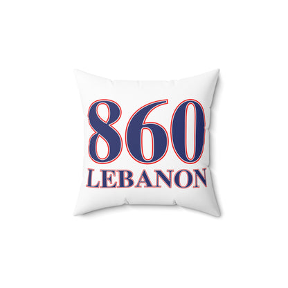 860 Lebanon Red, White & Blue Spun Polyester Square Pillow