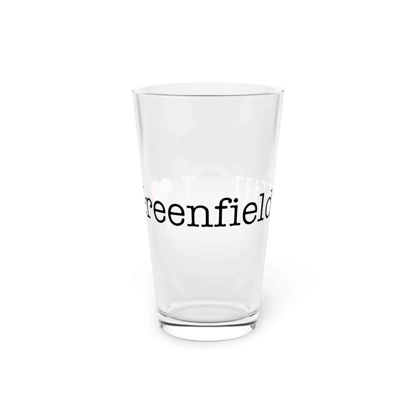 I Heart Greenfield Hill. Pint Glass, 16oz