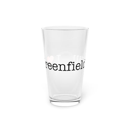 I Heart Greenfield Hill. Pint Glass, 16oz