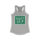 Vintage Exit 28 Merritt Parkway Sign Women's Ideal Racerback Tank Top