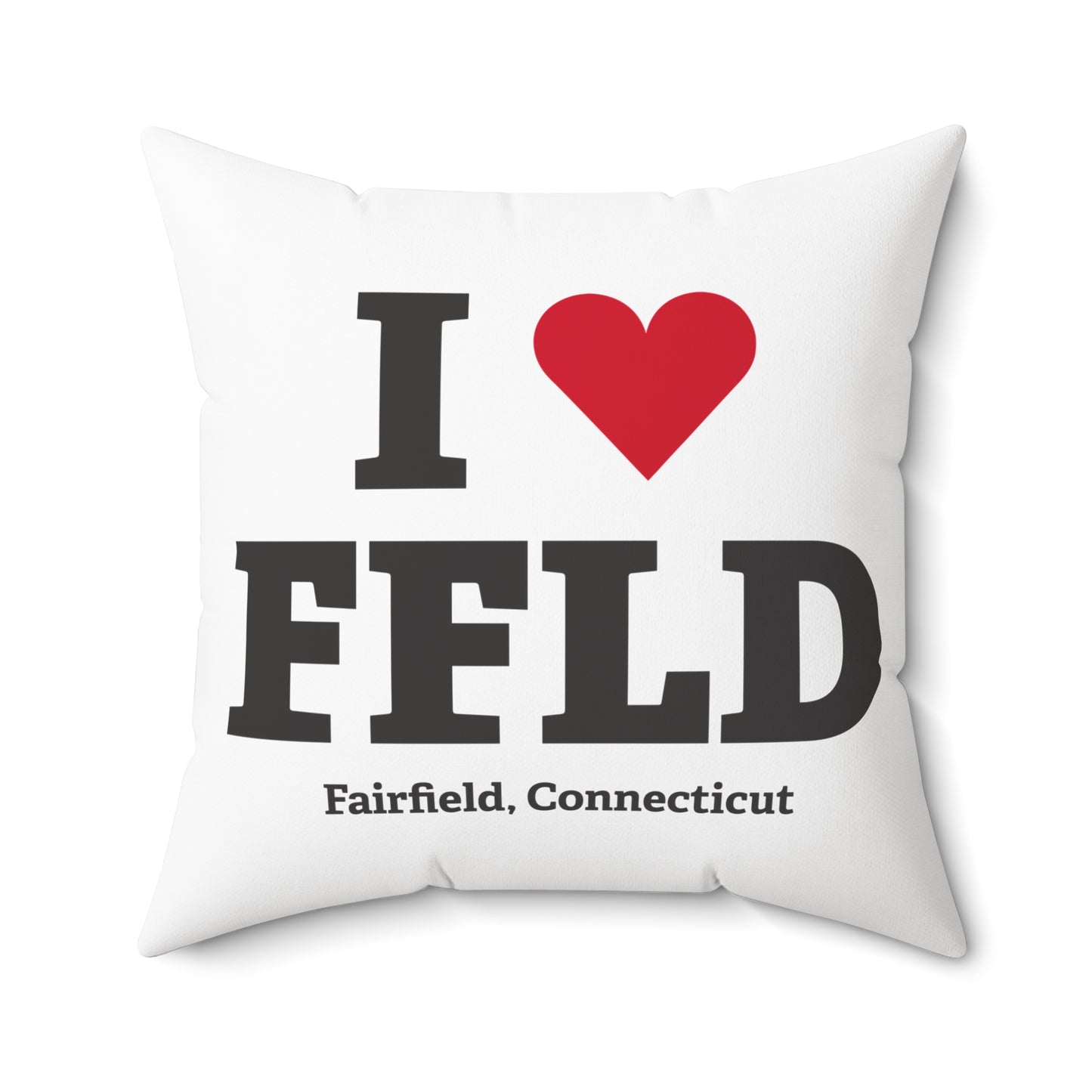 I Heart FFLD Spun Polyester Square Pillow