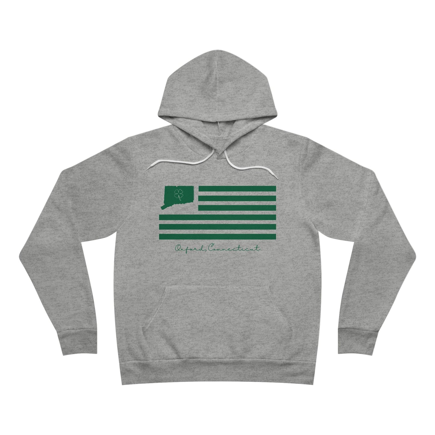 Oxford Connecticut St. Patrick’s Day Flag Unisex Sponge Fleece Pullover Hoodie