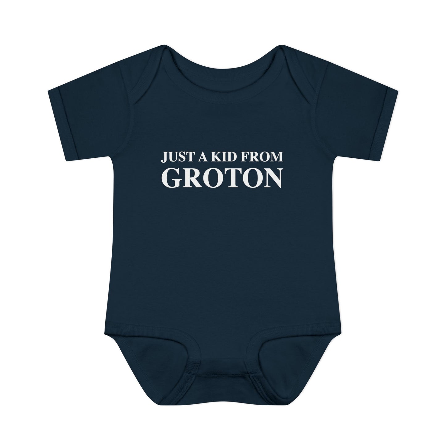 Just a kid from Groton Infant Baby Rib Bodysuit