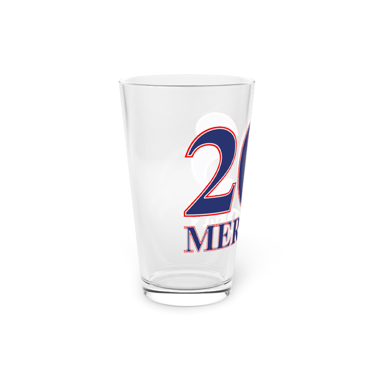 Meriden Red, White & Blue Pint Glass, 16oz