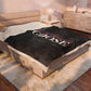 Copy of Just a kid listening to Goose  - Peach & Pink Velveteen Plush Blanket