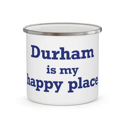 Durham is My Happy Place Enamel Camping Mug