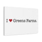 I Heart Greens Farms. Matte Canvas, Stretched, 1.25"
