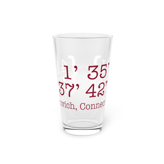Greenwich Coordinates Pint Glass, 16oz